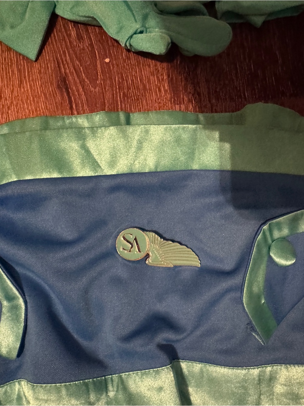 Victoria's Secret Blue and Teal Flight Attendant Costume Set with Wig - Picture 7 of 10